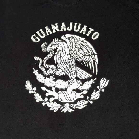 Guanajuato Mexico Eagle Emblem T-Shirt Black Adult Unisex Size Large NWOT GTO MX - Picture 3 of 6